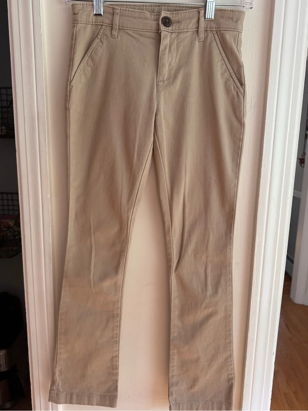 Old Navy Girls School Uniform Bootcut Pants Size 12 Slim Khaki Stretch